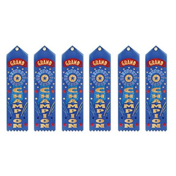 2 by 8-Inch Beistle Grand Champion Award Ribbons 6-Pack 2 by 8-Inch Beistle Grand Champion Award Ribbons 6-Pack